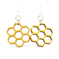 Honeycomb Blossoms Wooden Earrings