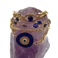 Gold Evil Eye Bracelet Set Of 5