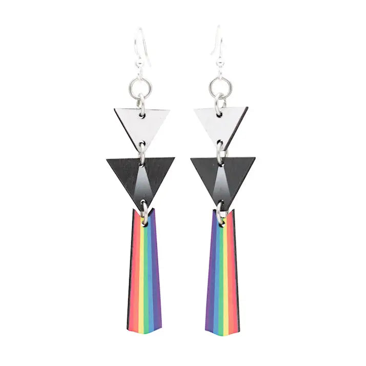 The Dark Side of the Moon Wooden Earrings