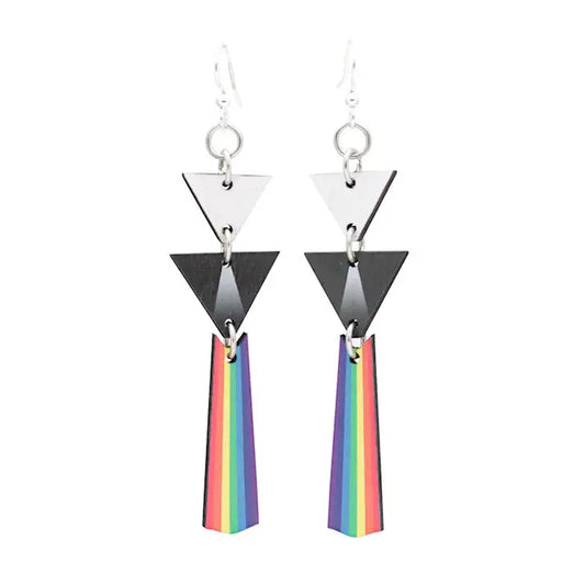 The Dark Side of the Moon Wooden Earrings
