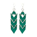 Tight Chevron Wooden Earrings