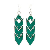 Tight Chevron Wooden Earrings