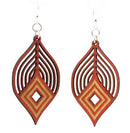 Fanning Diamond Wooden Earrings