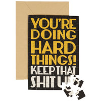 You're Doing Hard Things Puzzle Card