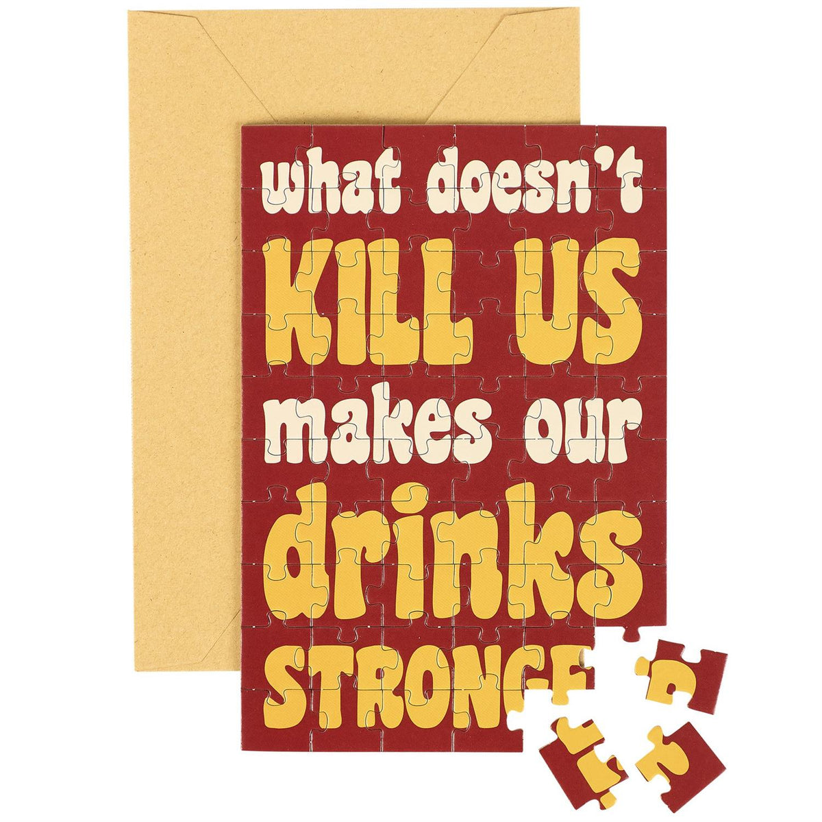 Drinks Stronger Puzzle Card
