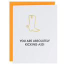 You Are Absolutely Kicking Ass – Paperclip Letterpress Card