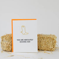 You Are Absolutely Kicking Ass – Paperclip Letterpress Card