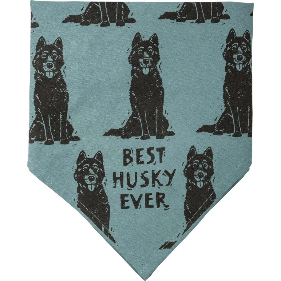 Husky/Love My Human Large Pet Bandana