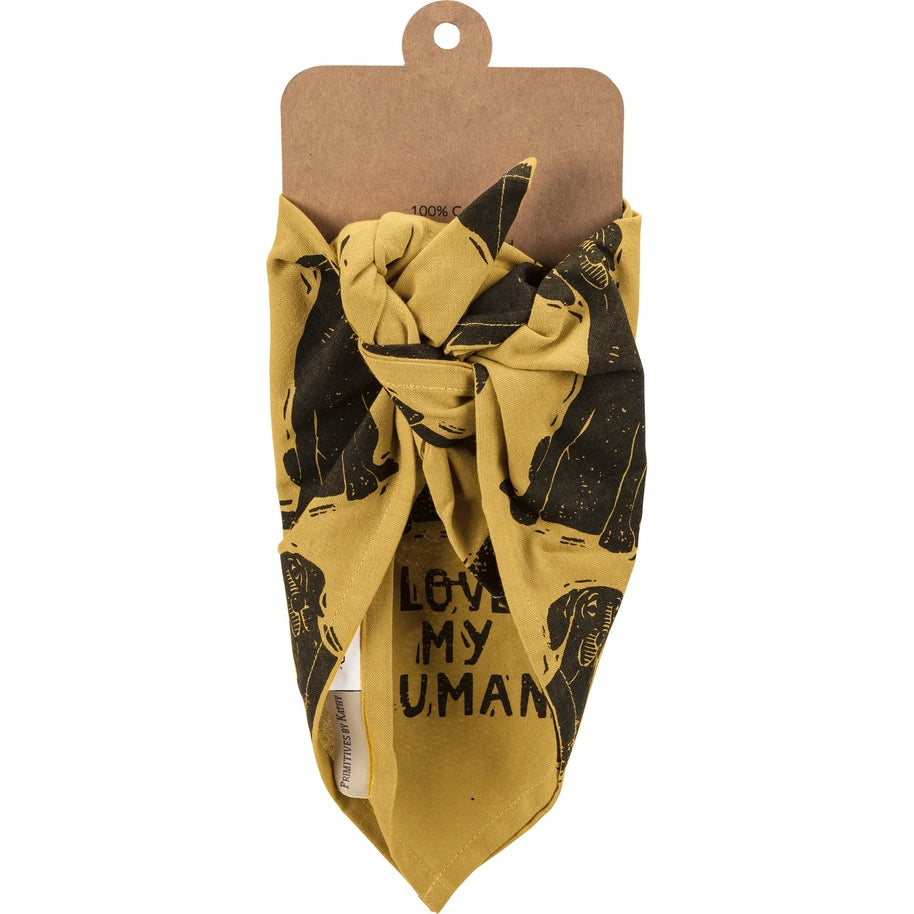 Great Dane/Love My Human Large Pet Bandana