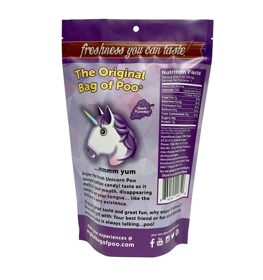 The Original Bag of Poo (Unicorn Cotton Candy Poo)