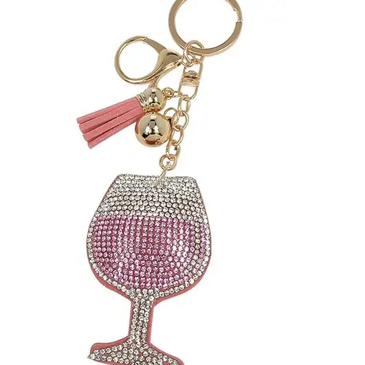 Rhinestone Cocktail Keychains