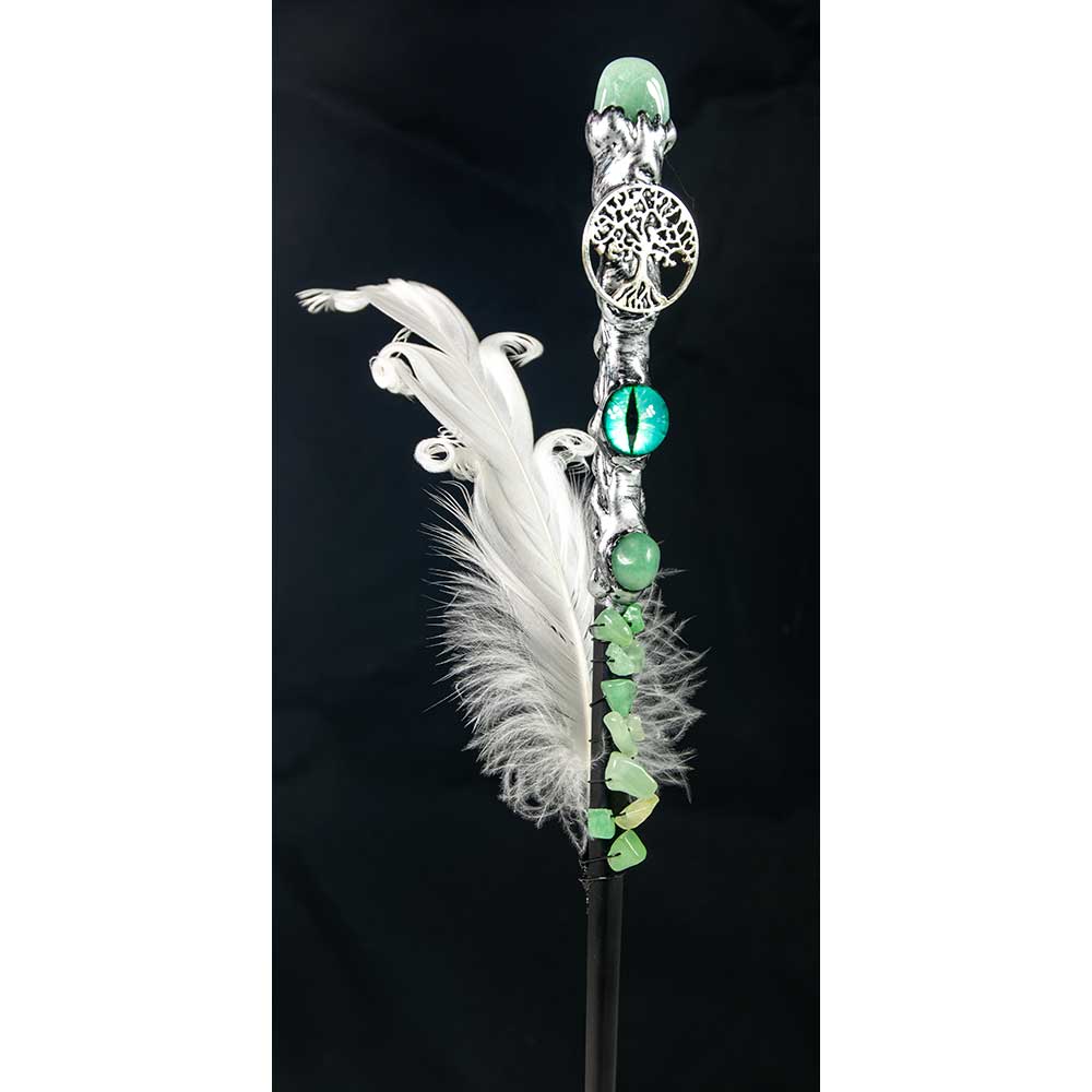 Blue Dragon Eye Magic Wand with Green Aventurine