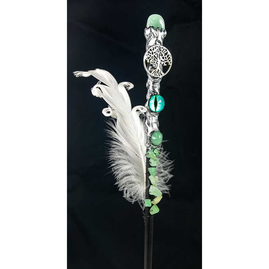 Blue Dragon Eye Magic Wand with Green Aventurine