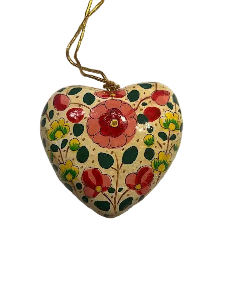 Paper Mache Hanging Hearts
