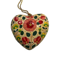 Paper Mache Hanging Hearts