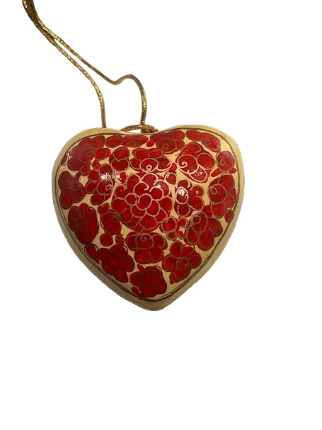 Paper Mache Hanging Hearts