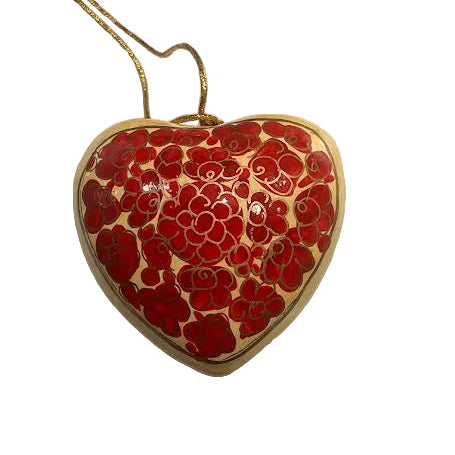 Paper Mache Hanging Hearts