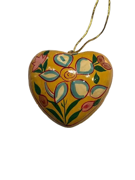 Paper Mache Hanging Hearts