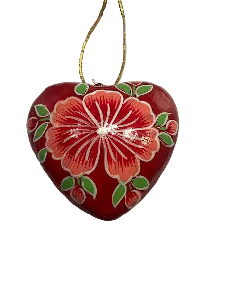 Paper Mache Hanging Hearts