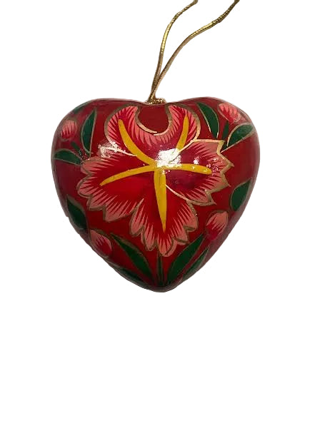 Paper Mache Hanging Hearts