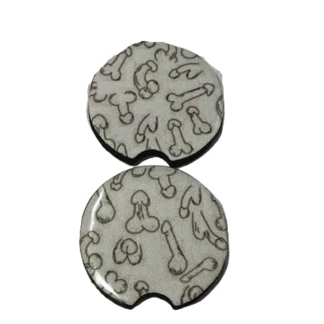 Penis Set of 2 Neoprene Coasters