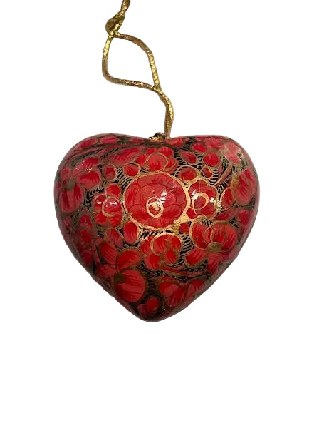 Paper Mache Hanging Hearts