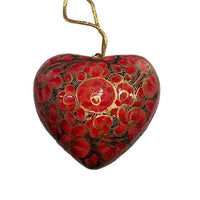 Paper Mache Hanging Hearts