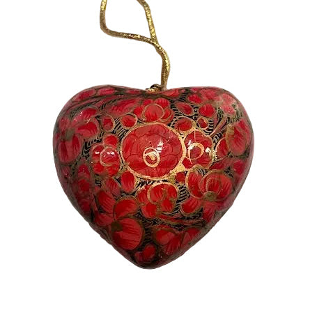 Paper Mache Hanging Hearts