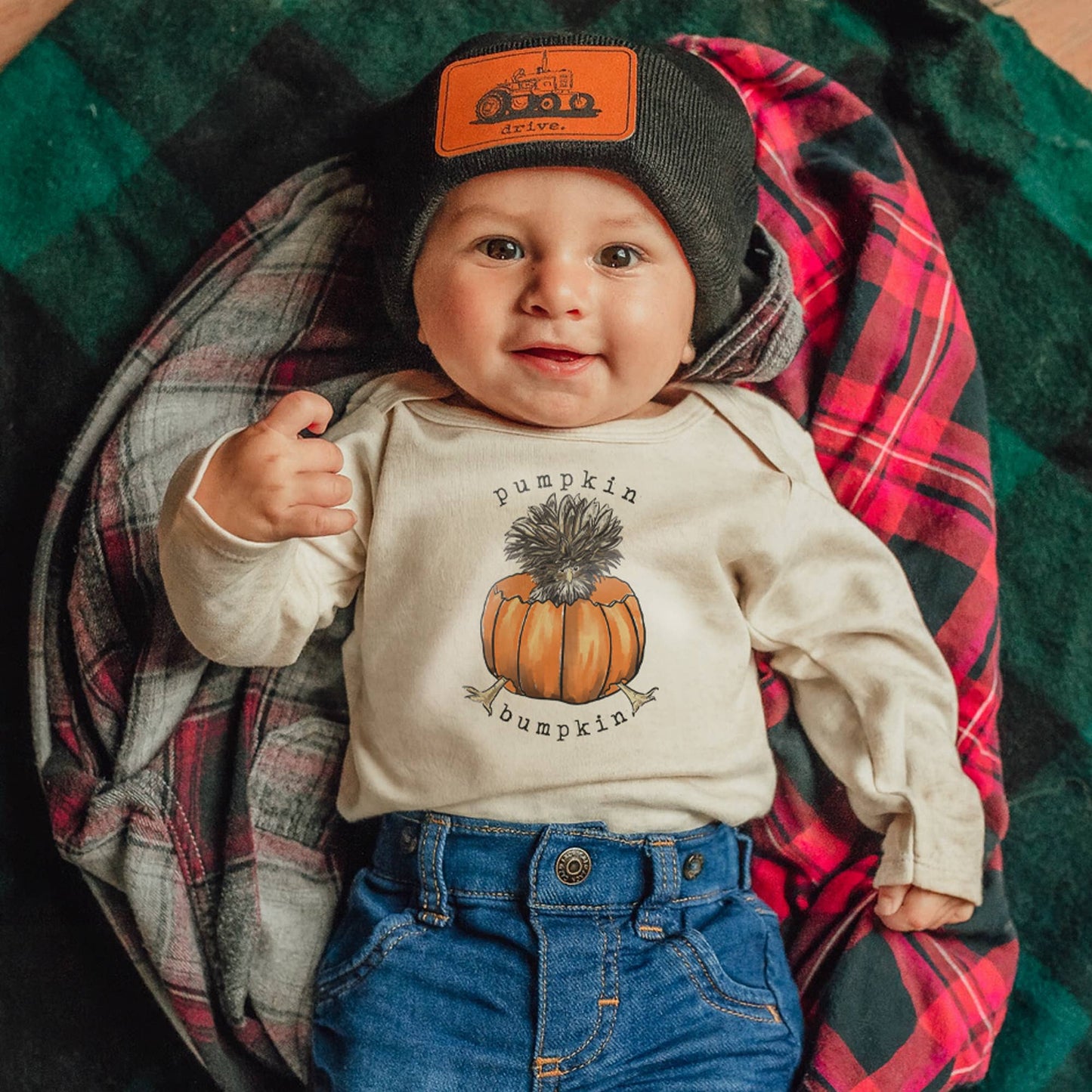 Pumpkin Bumpkin Funny Chicken Fall Farm Baby Clothing
