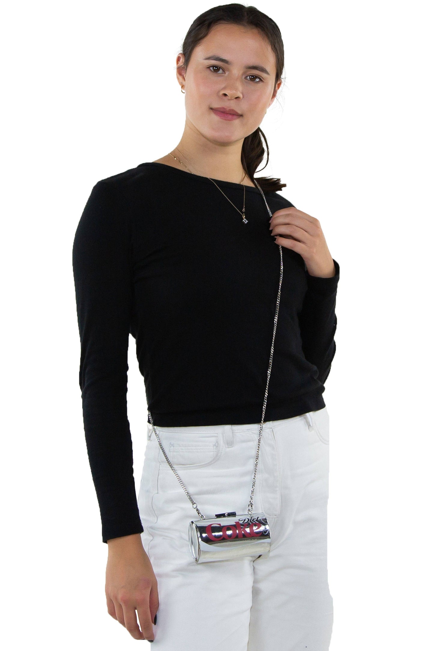 Diet Coke Can Bag Metallic Silver