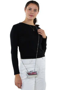 Diet Coke Can Bag Metallic Silver