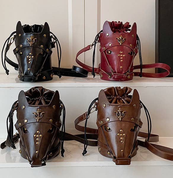 Horse Bucket Bag Punk Animals Crossbody Bag