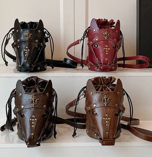 Horse Bucket Bag Punk Animals Crossbody Bag