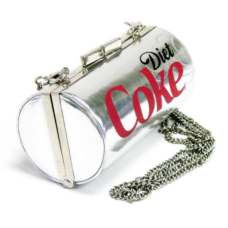 Diet Coke Can Bag Metallic Silver