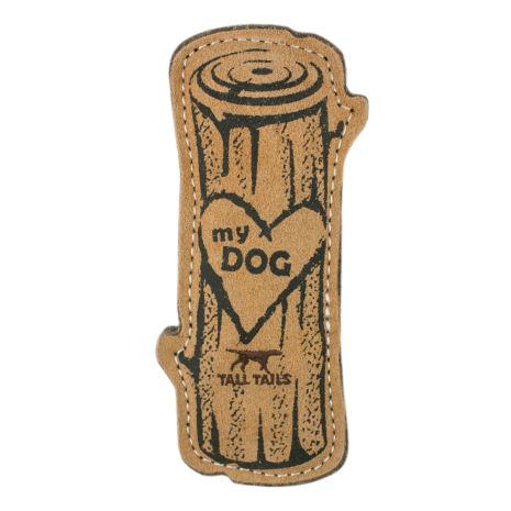 Natural Leather Love My Dog Log Dog Toy