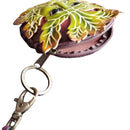 Green Man Wristlet Handmade leather coin purse wallet