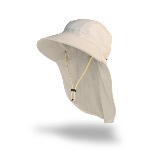 Back Flap Sun Hat - Cream