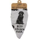 Golden/Love My Human Large Pet Bandana
