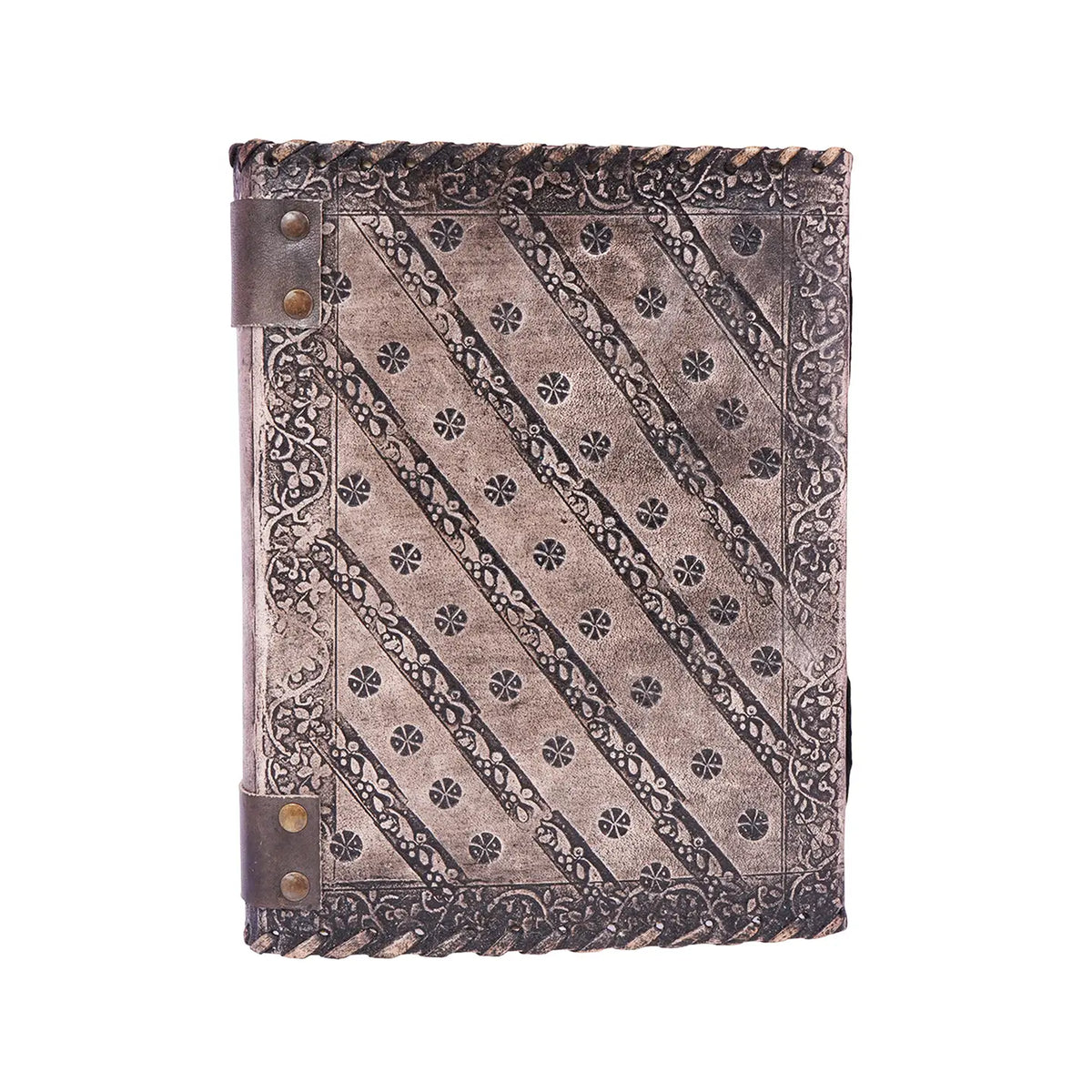Antique Embossed Chakra Stones Leather Journal