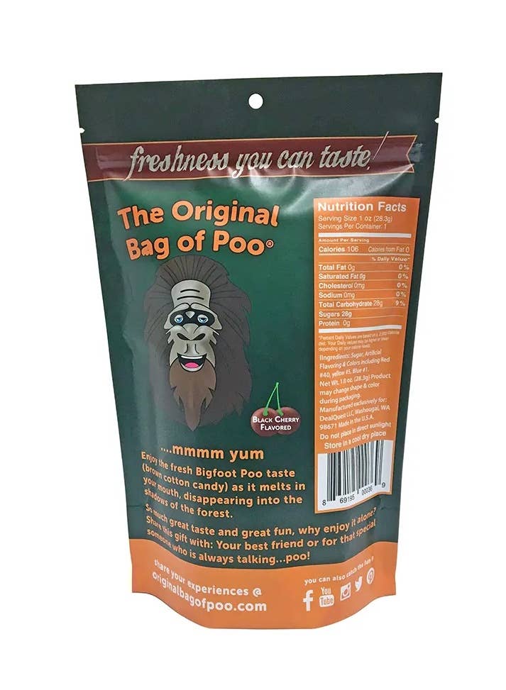 The Original Bag of Poo® (Sasquatch Cotton Candy Poo)