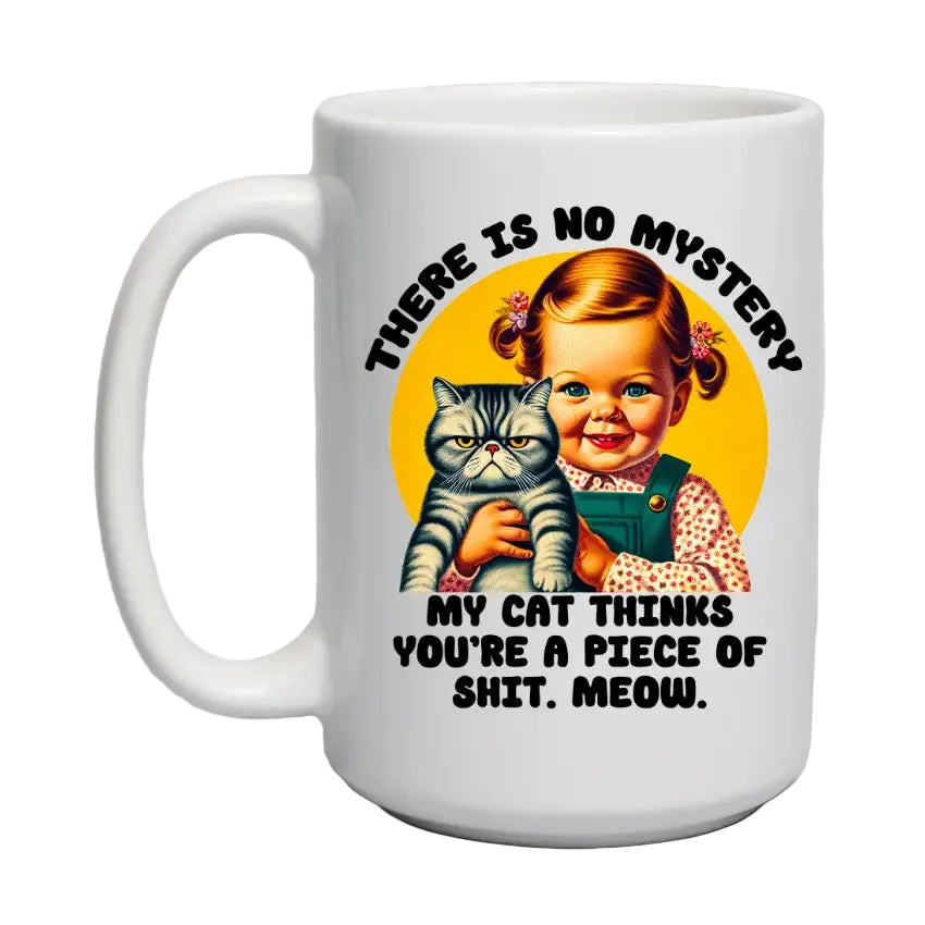 My Cat Thinks You're #$@ Ceramic Coffee Mug