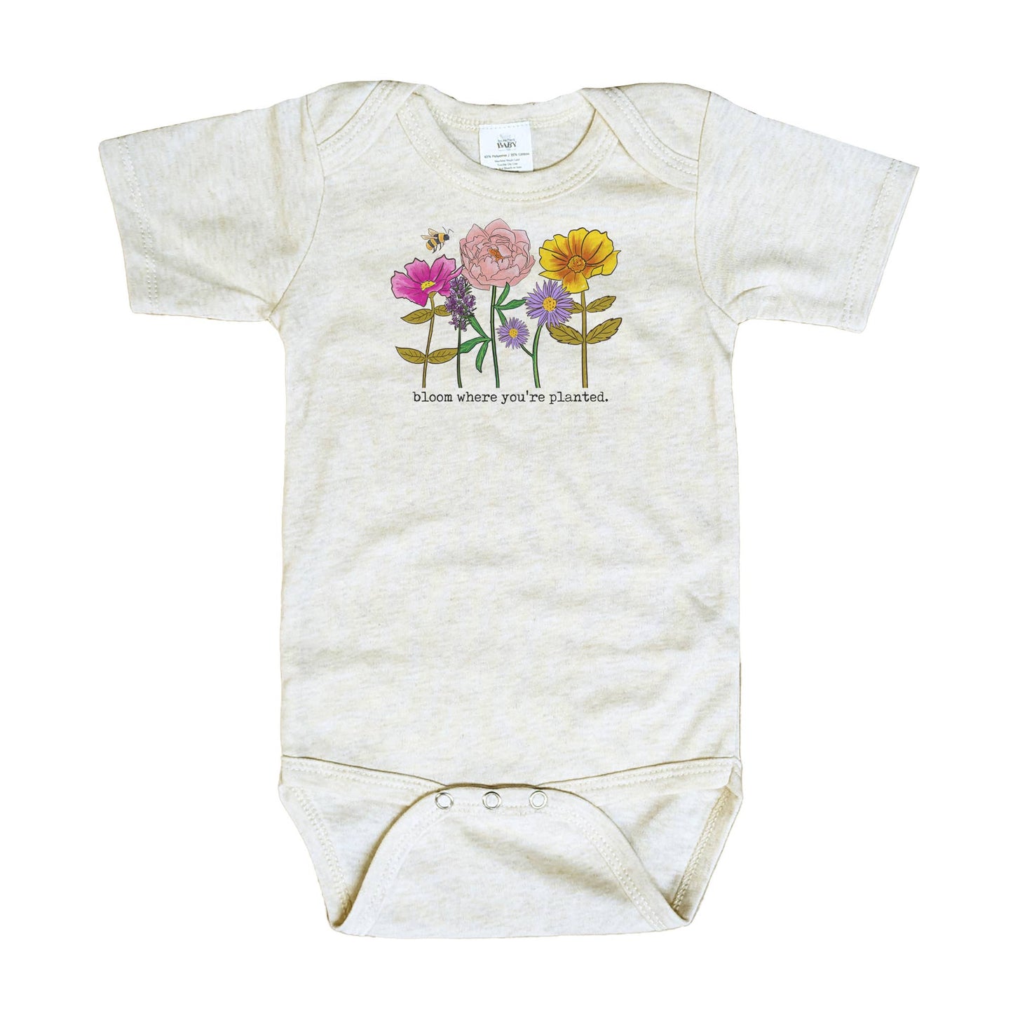 Bloom where you are planted Baby girl Spring Boutique Tee