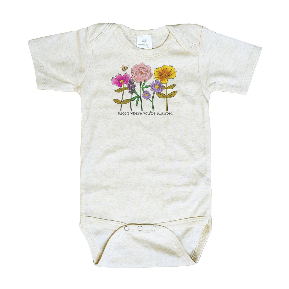 Bloom where you are planted Baby girl Spring Boutique Tee