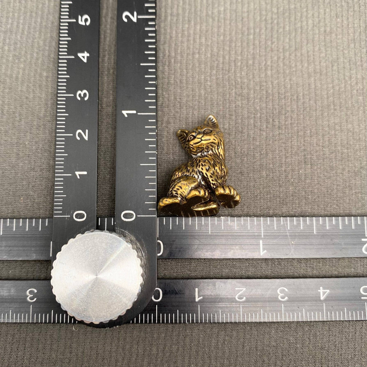 Brass Standing Kitten Crafts Decoration Desktop Ornaments