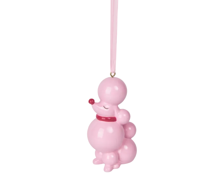 Pink Poodle Ornament