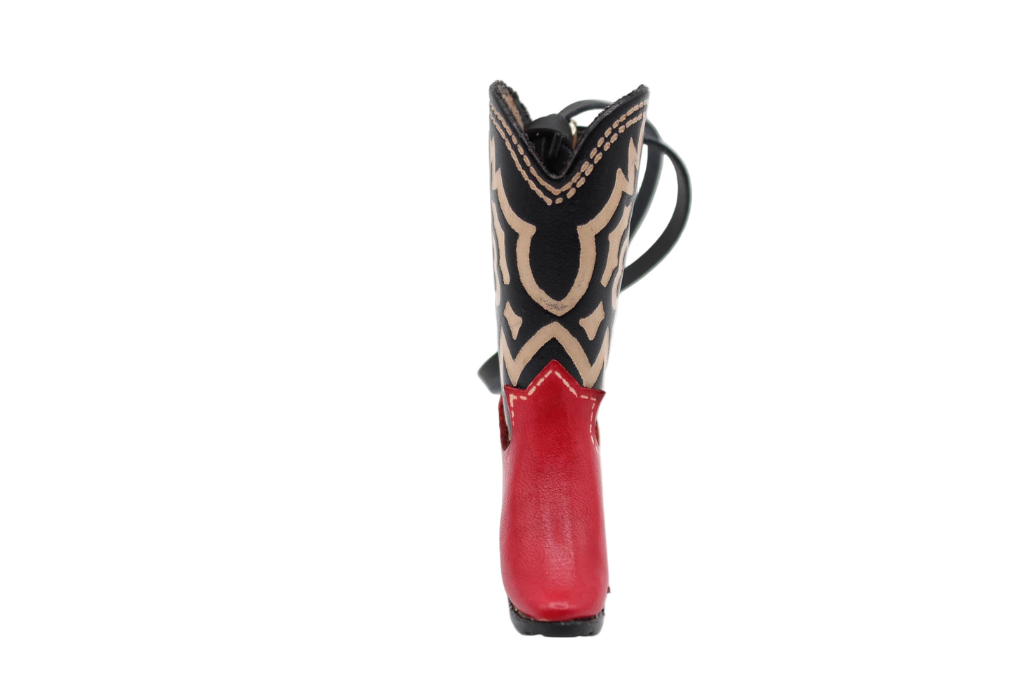 Red and Black Leather Cowboy Boots Ornament