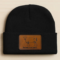 Raised in a Barn Cow Country Western Hat for Kids Rural Farm