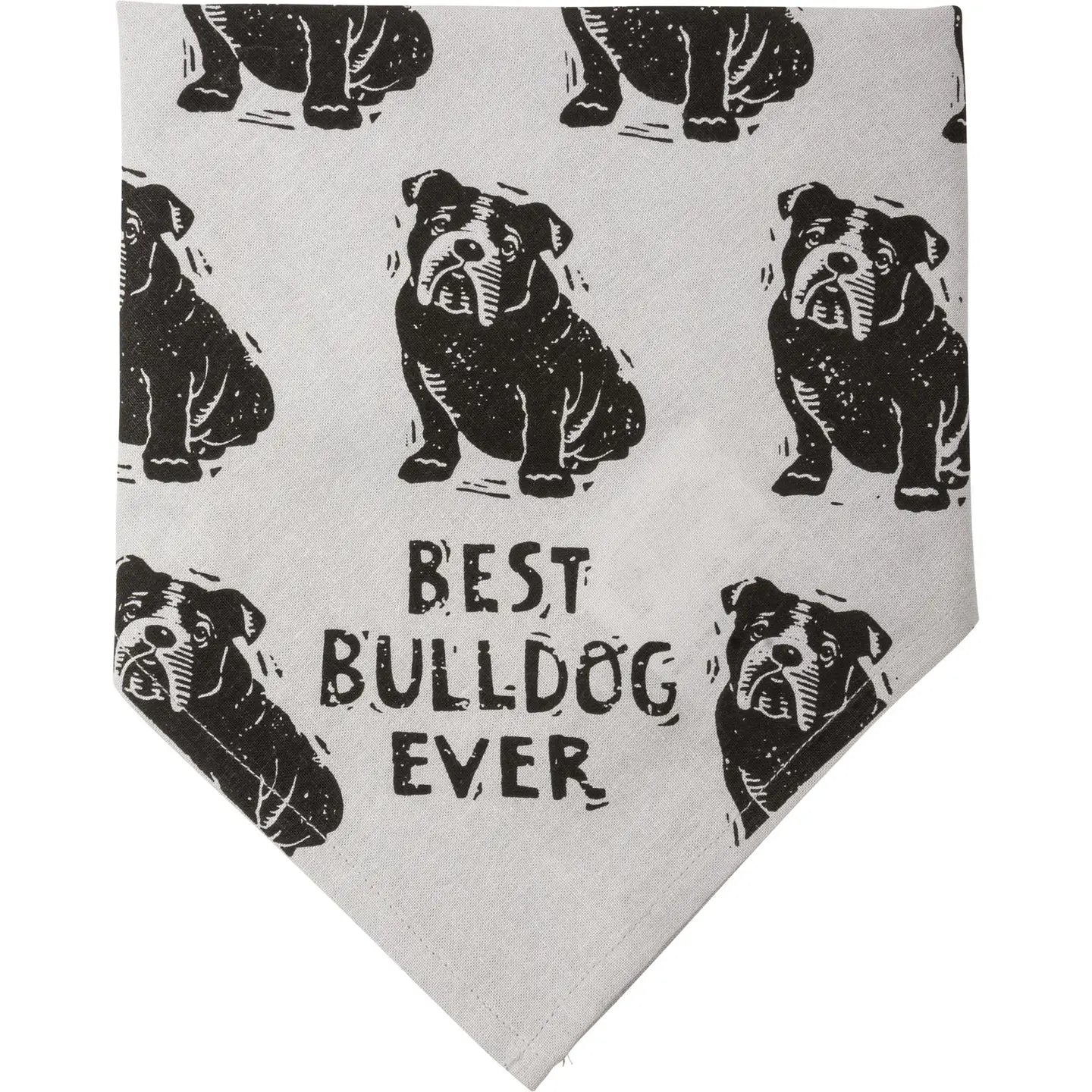 Bulldog/Love My Human Large Pet Bandana