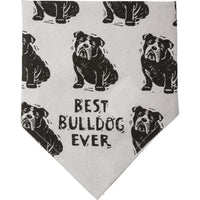 Bulldog/Love My Human Large Pet Bandana