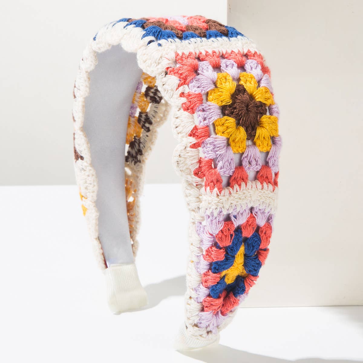 Bohemian Floral Cutout Crochet Headband